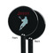 Lacrosse Black Plastic 5.5" Stir Stick - Single Sided - Round - Front & Back