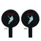 Lacrosse Black Plastic 7" Stir Stick - Double Sided - Round - Front & Back