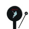 Lacrosse Black Plastic 7" Stir Stick - Round - Closeup