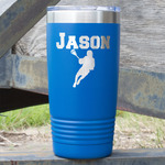 Lacrosse 20 oz Stainless Steel Tumbler - Royal Blue - Double Sided (Personalized)