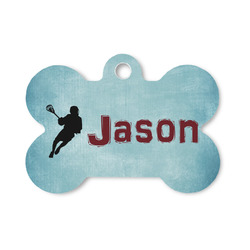 Lacrosse Bone Shaped Dog ID Tag - Small (Personalized)