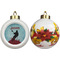 Lacrosse Ceramic Christmas Ornament - Poinsettias (APPROVAL)