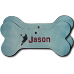 Lacrosse Ceramic Dog Ornament - Front & Back w/ Name or Text