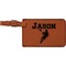 Lacrosse Cognac Leatherette Luggage Tags