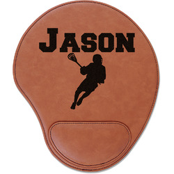 Lacrosse Leatherette Mouse Pad with Wrist Support (Personalized)