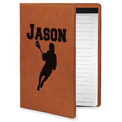 Lacrosse Leatherette Portfolio with Notepad - Small - Single Sided (Personalized)