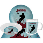 Lacrosse Dinner Set - Single 4 Pc Setting w/ Name or Text