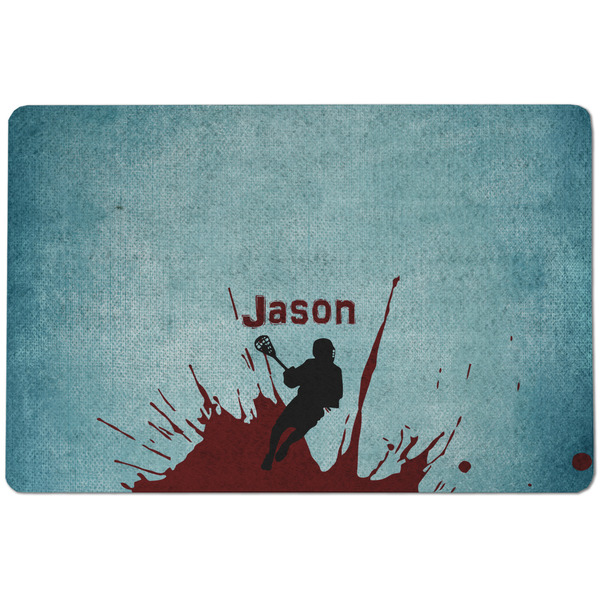 Custom Lacrosse Dog Food Mat w/ Name or Text