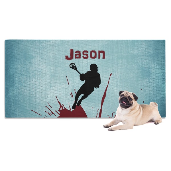 Custom Lacrosse Dog Towel (Personalized)