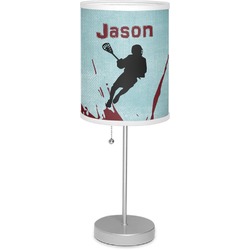 Lacrosse 7" Drum Lamp with Shade Linen (Personalized)