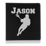 Lacrosse Leather Binder - 1" - Black (Personalized)