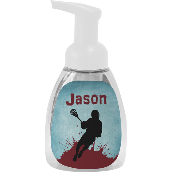 Custom Lacrosse Foam Soap Bottle - White (Personalized)