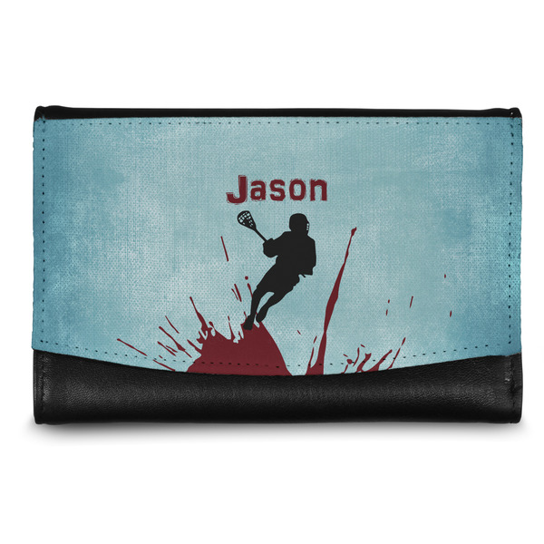 Custom Lacrosse Genuine Leather Women's Wallet - Small (Personalized)