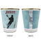 Lacrosse Glass Shot Glass - with gold rim - APPROVAL