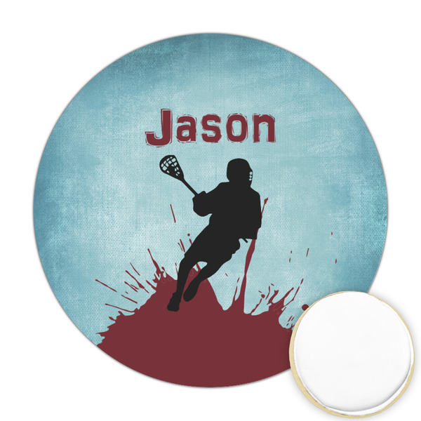 Custom Lacrosse Printed Cookie Topper - 2.5" (Personalized)