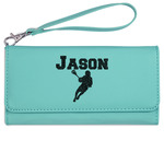 Lacrosse Ladies Leatherette Wallet - Laser Engraved- Teal (Personalized)