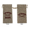 Lacrosse Large Burlap Gift Bags - Front & Back