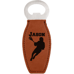 Lacrosse Leatherette Bottle Opener - Double Sided (Personalized)