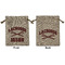 Lacrosse Medium Burlap Gift Bag - Front and Back