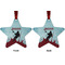 Lacrosse Metal Star Ornament - Front and Back