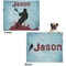 Lacrosse Microfleece Dog Blanket - Large- Front & Back