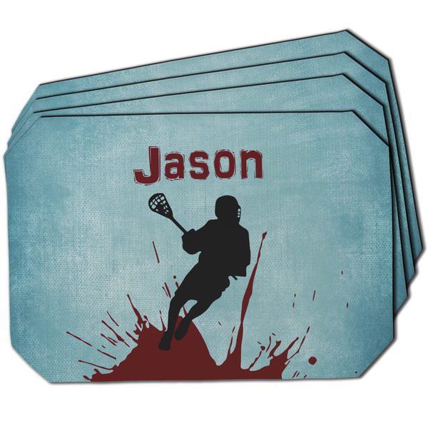 Custom Lacrosse Dining Table Mat - Octagon w/ Name or Text