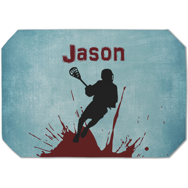 Custom Lacrosse Dining Table Mat - Octagon (Single-Sided) w/ Name or Text