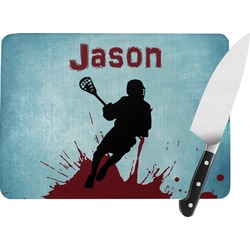 Lacrosse Rectangular Glass Cutting Board - Large - 15.25"x11.25" w/ Name or Text