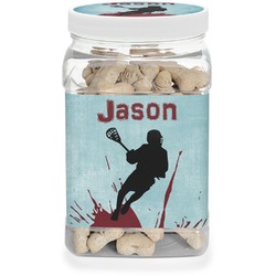 Lacrosse Dog Treat Jar (Personalized)