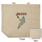 Lacrosse Reusable Cotton Grocery Bag - Front & Back View