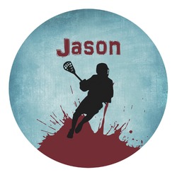 Lacrosse Round Decal - Large (Personalized)