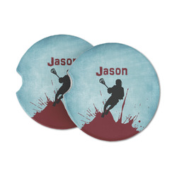 Lacrosse Sandstone Car Coasters (Personalized)