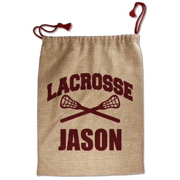 Custom Lacrosse Santa Sack - Front (Personalized)