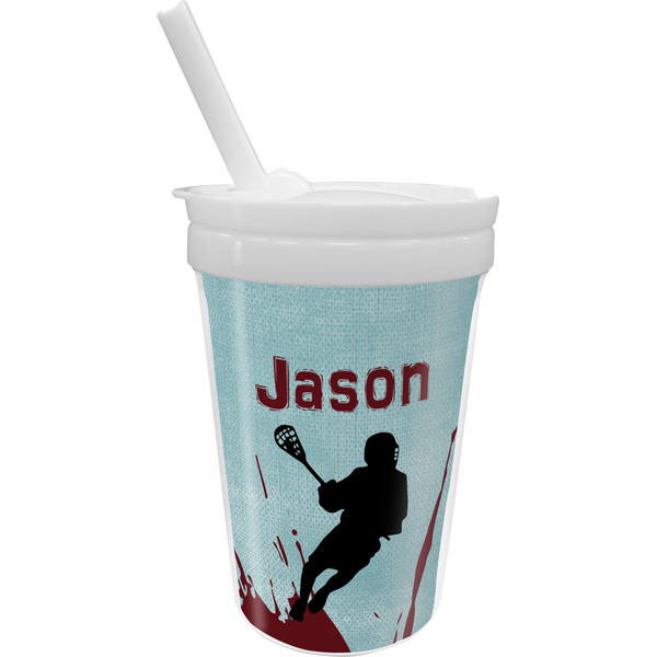 Custom Lacrosse Sippy Cup with Straw (Personalized)