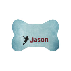 Lacrosse Bone Shaped Dog Food Mat (Small) (Personalized)