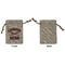 Lacrosse Small Burlap Gift Bag - Front Approval