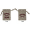 Lacrosse Small Burlap Gift Bag - Front and Back