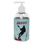 Lacrosse Plastic Soap / Lotion Dispenser (8 oz - Small - White) (Personalized)