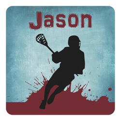 Lacrosse Square Decal - Small (Personalized)