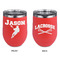 Lacrosse Stainless Wine Tumblers - Coral - Double Sided - Approval