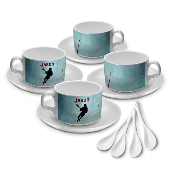 Custom Lacrosse Tea Cup - Set of 4 (Personalized)