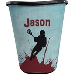 Lacrosse Waste Basket - Single Sided (Black) (Personalized)