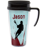 Lacrosse Acrylic Travel Mug with Handle (Personalized)