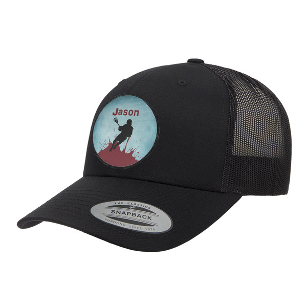 Custom Lacrosse Trucker Hat - Black (Personalized)