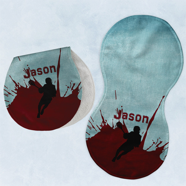 Custom Lacrosse Burp Pads - Velour - Set of 2 w/ Name or Text