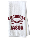 Lacrosse Kitchen Towel - Waffle Weave - Partial Print (Personalized)