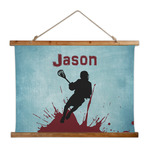 Lacrosse Wall Hanging Tapestry - Wide (Personalized)