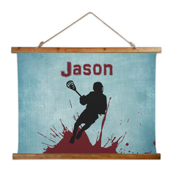 Lacrosse Wall Hanging Tapestry - Wide (Personalized)