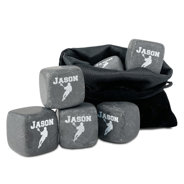 Custom Lacrosse Whiskey Stone Set - Set of 9 (Personalized)