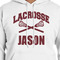 Lacrosse White Hoodie on Model - CloseUp